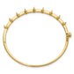 Holds 7/8 carat 9- Round Stones Hinged Oval Bangle Bracelet Mounting - WBC