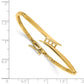 Holds 1/4 carat 3- Round Stones Hinged Bangle Bracelet Mounting - WBC