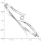 Holds 1/4 carat Round Stone Hinged Oval Bangle Bracelet Mounting - WBC