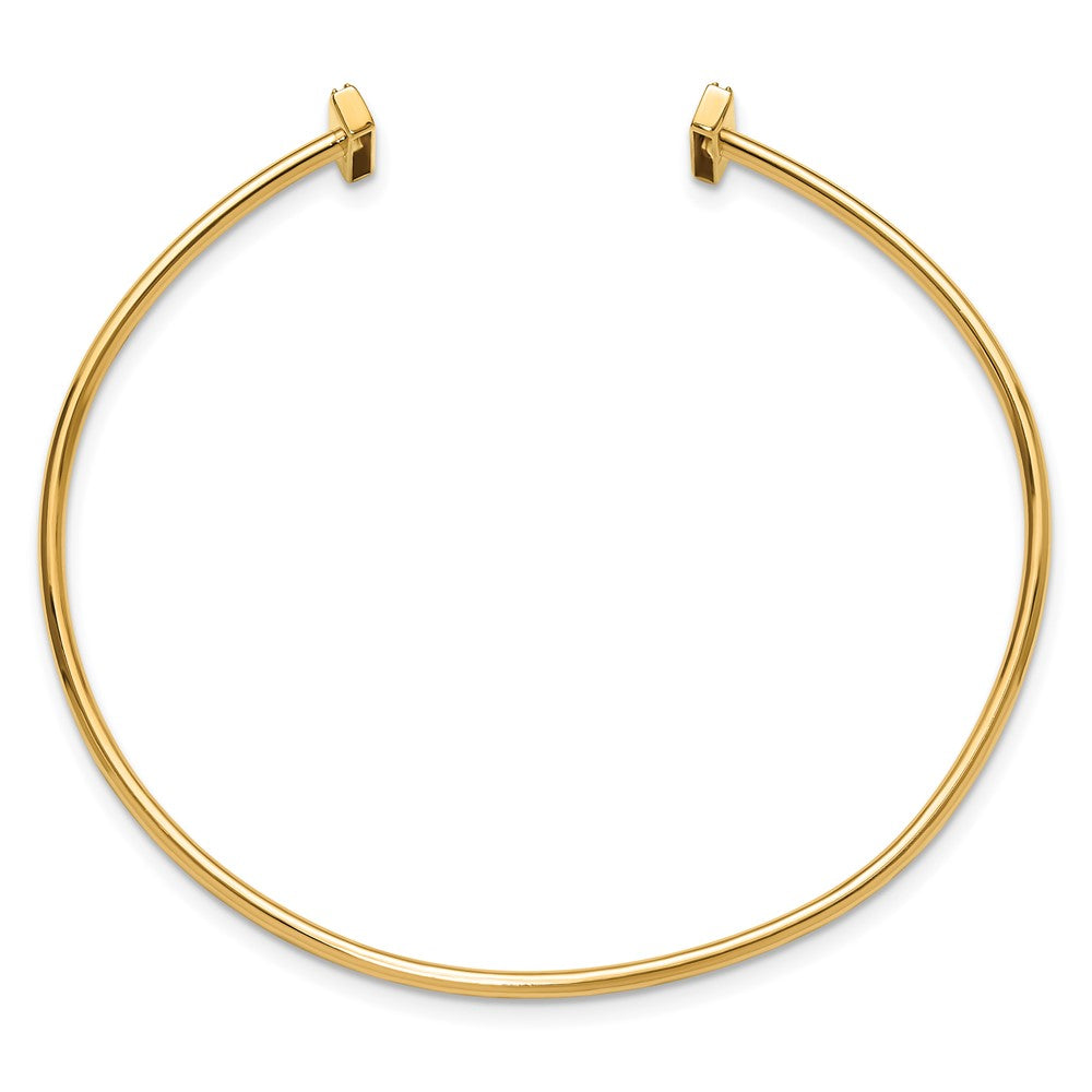 Holds 1/6 carat 16- Round Stones Bar Flexible Cuff Bangle Bracelet Mounting - WBC