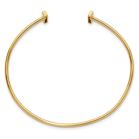 Holds 1/6 carat 16- Round Stones Bar Flexible Cuff Bangle Bracelet Mounting - WBC
