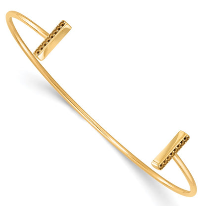 Holds 1/6 carat 16- Round Stones Bar Flexible Cuff Bangle Bracelet Mounting - WBC
