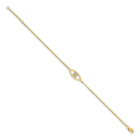 Complete A Diamond Evil Eye 2-Strand Bracelet with Extender - WBC