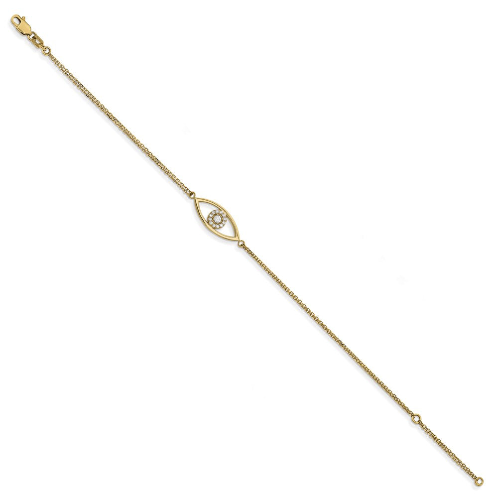 Complete A Diamond Evil Eye 2-Strand Bracelet with Extender - WBC