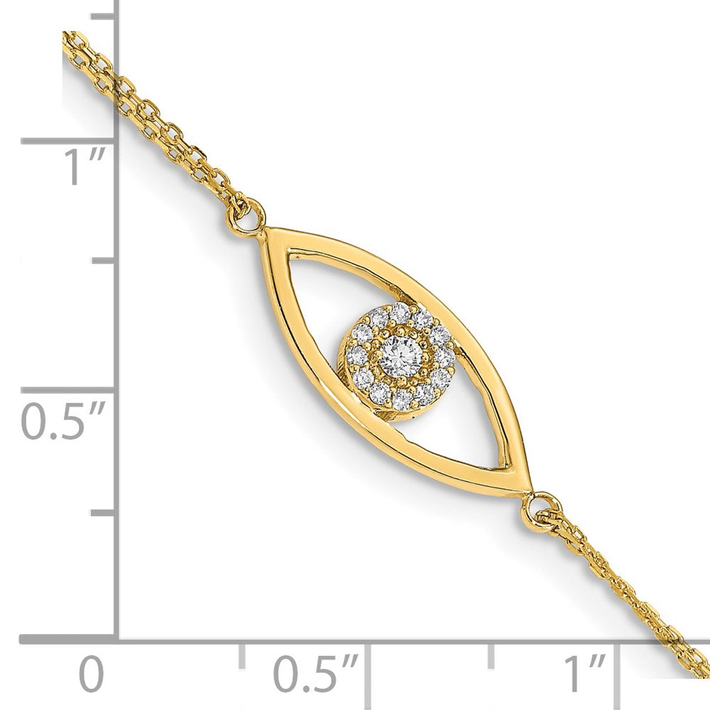 Complete A Diamond Evil Eye 2-Strand Bracelet with Extender - WBC