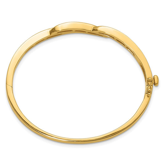 Holds 1 carat 6-/27- Round Stones Hinged Oval Bangle Bracelet Mounting - WBC