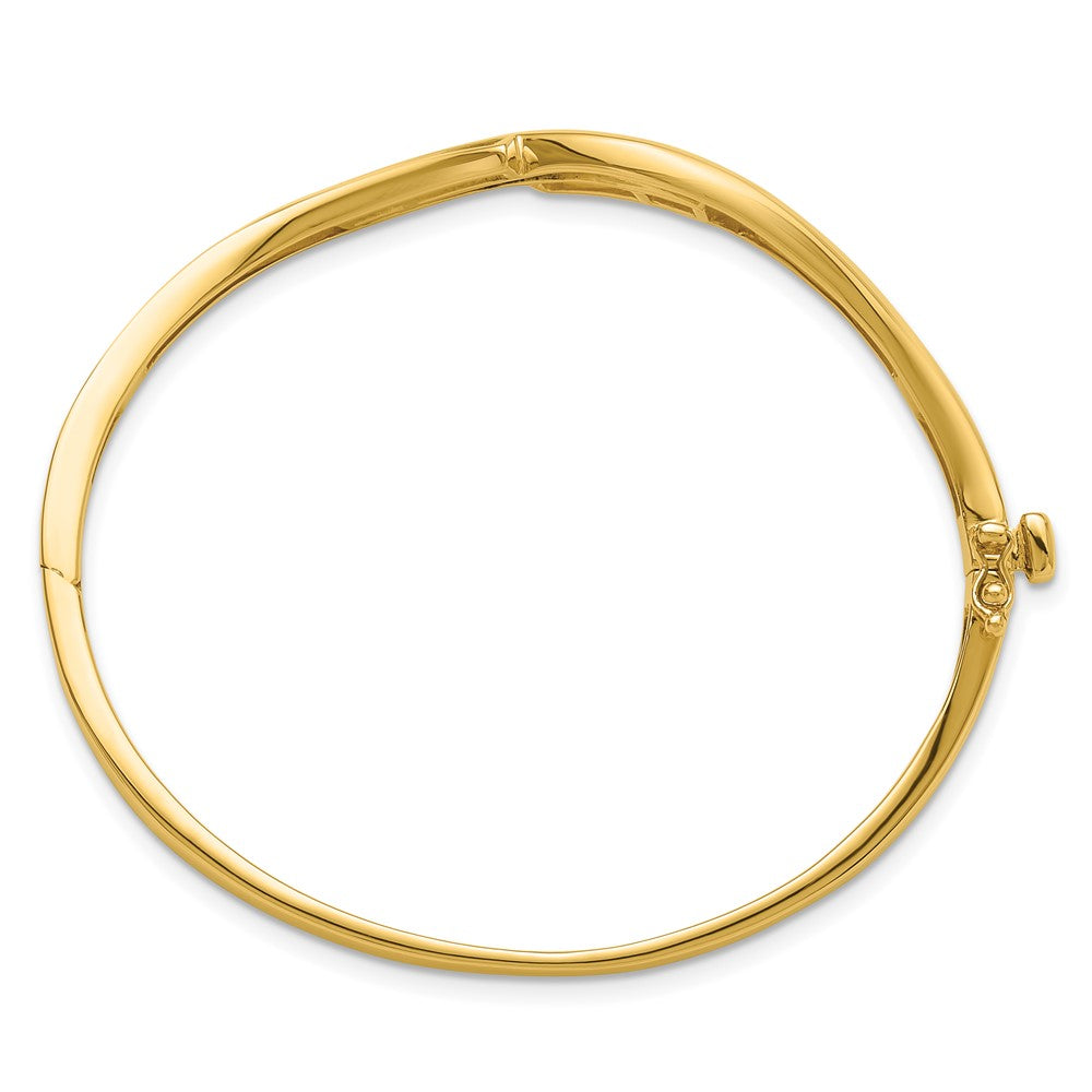 Holds 3/8 carat 2-/4-/4- Round Stones Hinged Oval Bangle Bracelet Mounting - WBC