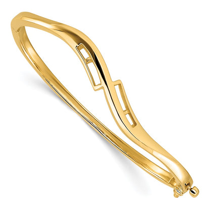 Holds 3/8 carat 2-/4-/4- Round Stones Hinged Oval Bangle Bracelet Mounting - WBC