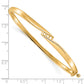 Holds 1/8 carat 3- Round Stones Hinged Oval Bangle Bracelet Mounting - WBC