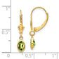6x4 Oval Bezel August/Peridot Leverback Earrings - WBC