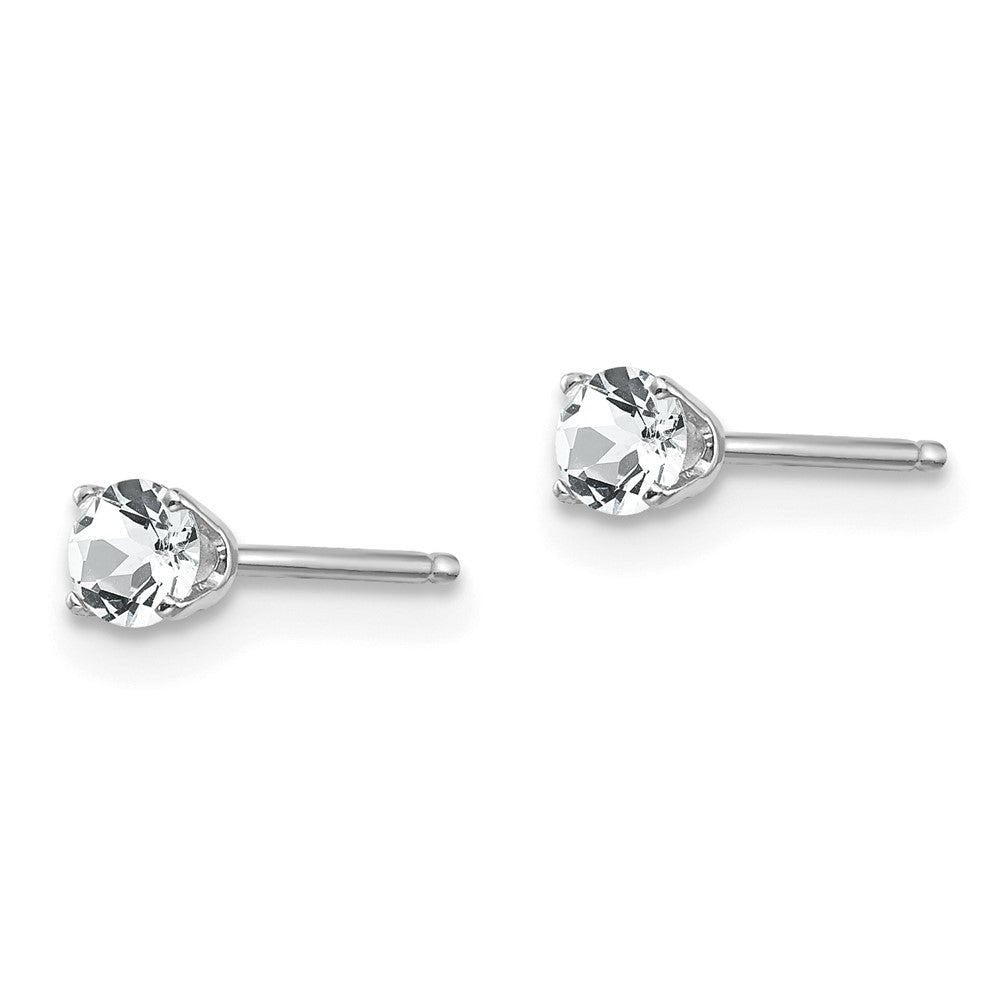 Round April/ Topaz Stud Earrings - WBC