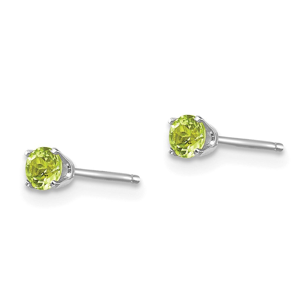 Round August/Peridot Stud Earrings - WBC