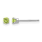 Round August/Peridot Stud Earrings - WBC