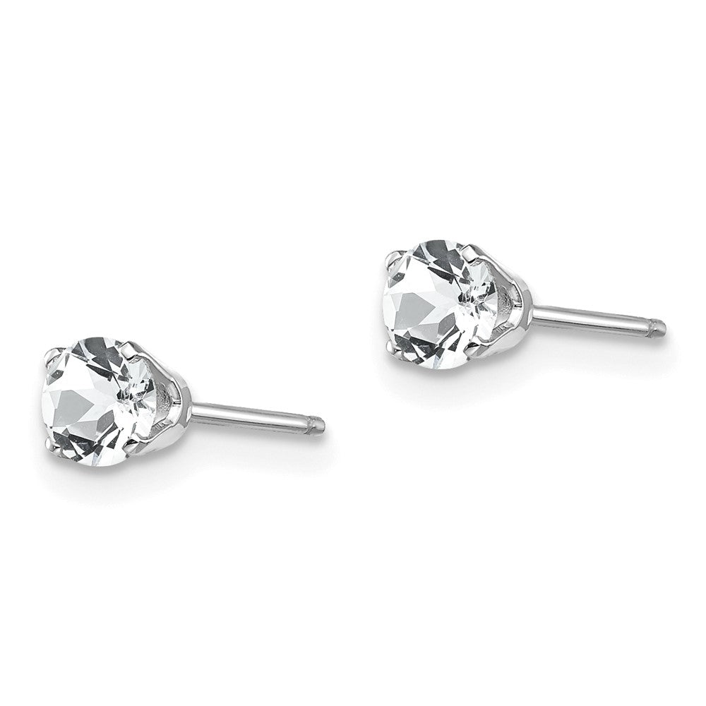 Round April/ Topaz Stud Earrings - WBC