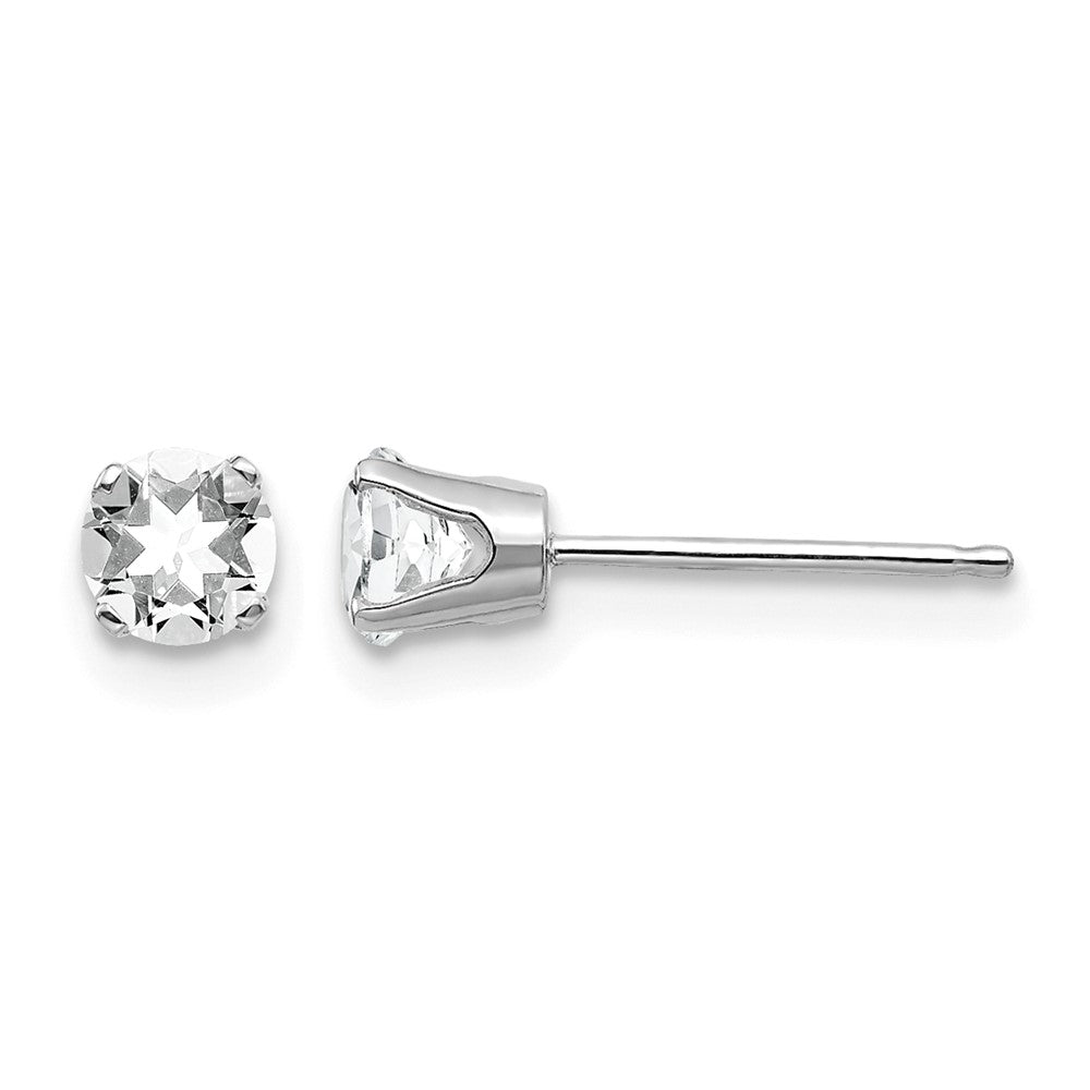 Round April/ Topaz Stud Earrings - WBC