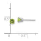 Round August/Peridot Stud Earrings - WBC