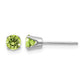 Round August/Peridot Stud Earrings - WBC