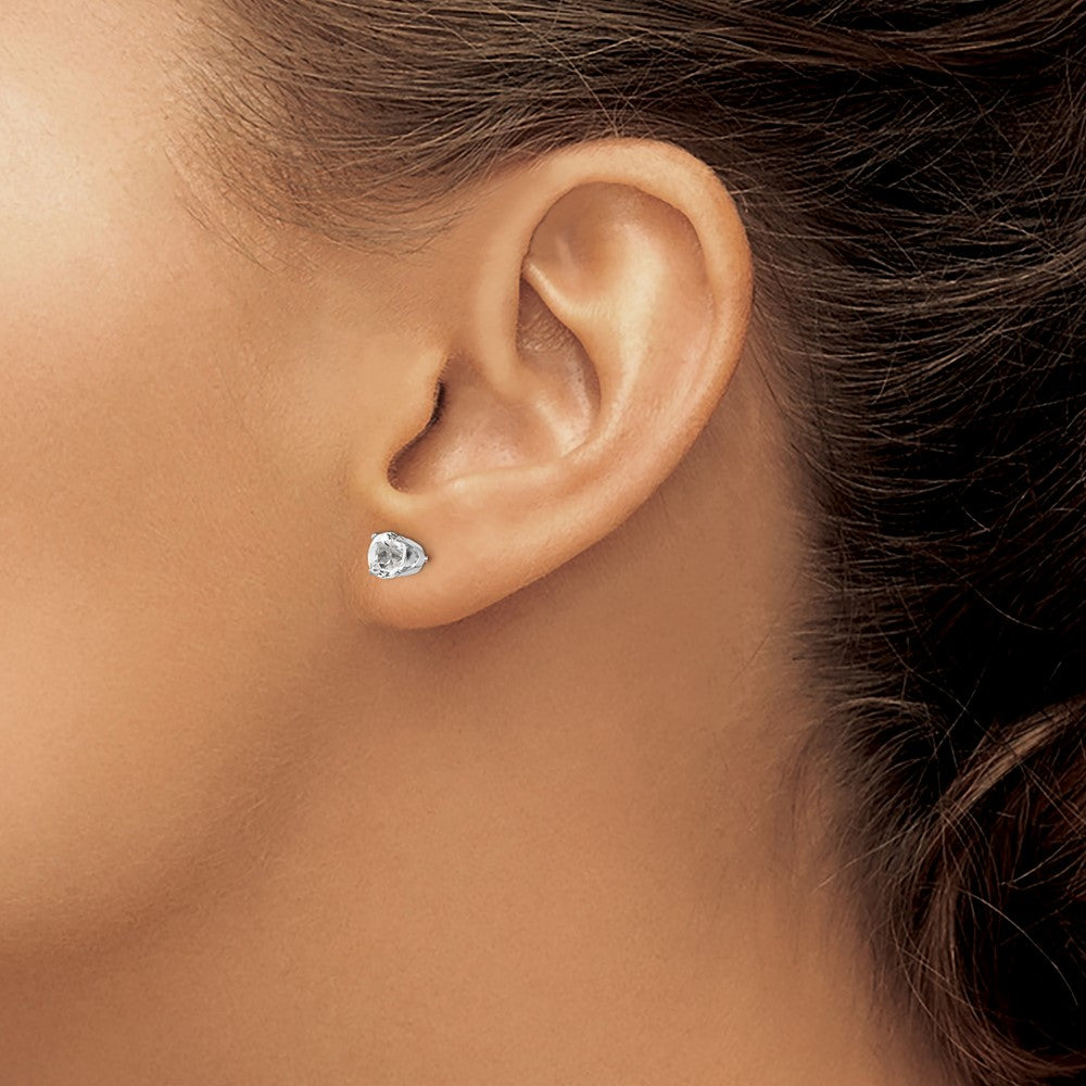 Round April/ Topaz Stud Earrings - WBC
