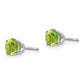 Round August/Peridot Stud Earrings - WBC
