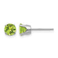 Round August/Peridot Stud Earrings - WBC