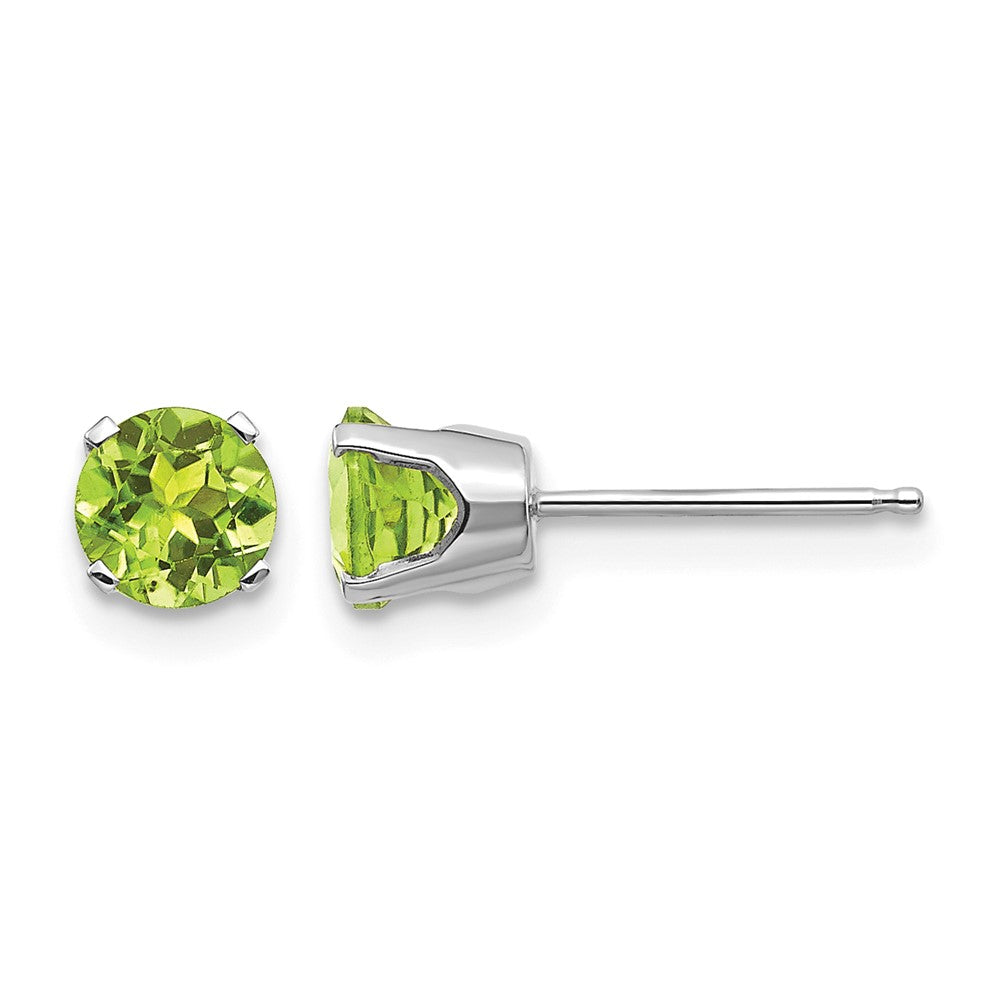 Round August/Peridot Stud Earrings - WBC