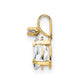 Diamond and 6x4 Oval April/ Topaz Birthstone Pendant - WBC