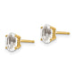 6x4 Oval April/ Topaz Post Earrings - WBC
