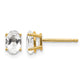 6x4 Oval April/ Topaz Post Earrings - WBC