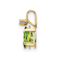 Diamond and 6x4 Oval August/Peridot Birthstone Pendant - WBC
