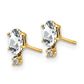 Diamond and 5x3 Oval April/ Topaz Birthstone Earrings - WBC