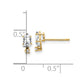 Diamond and 5x3 Oval April/ Topaz Birthstone Earrings - WBC