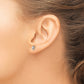 Diamond and 5x3 Oval April/ Topaz Birthstone Earrings - WBC