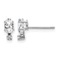 Diamond and 5x3 Oval April/ Topaz Birthstone Earrings - WBC