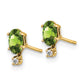Diamond and 5x3 Oval August/Peridot Birthstone Earrings - WBC
