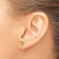 6x4 Oval August/Peridot Post Earrings - WBC