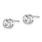 Round Bezel April/ Topaz Post Earrings - WBC