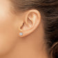 Round Bezel April/ Topaz Post Earrings - WBC