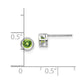 Round Bezel August/Peridot Post Earrings - WBC