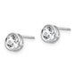 Round Bezel April/ Topaz Post Earrings - WBC