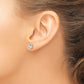 Round Bezel April/ Topaz Post Earrings - WBC