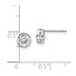 Round Bezel April/ Topaz Post Earrings - WBC