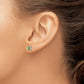 Round Bezel August/Peridot Post Earrings - WBC