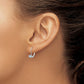 Round March/Aquamarine Leverback Earrings - WBC