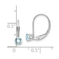 Round March/Aquamarine Leverback Earrings - WBC