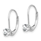 Round April/ Topaz Leverback Earrings - WBC