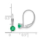 Round May/Emerald Leverback Earrings - WBC