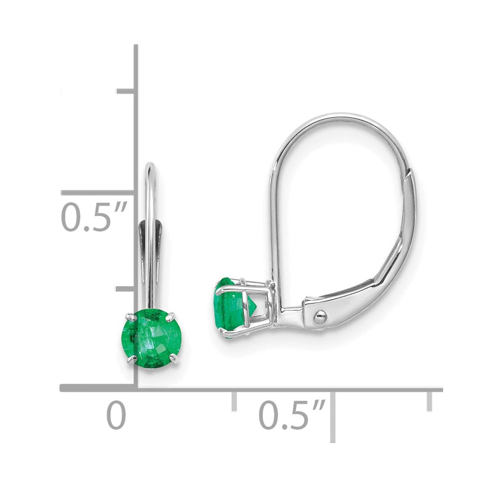 Round May/Emerald Leverback Earrings - WBC