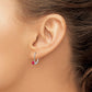 Round July/Ruby Leverback Earrings - WBC