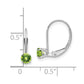 Round August/Peridot Leverback Earrings - WBC