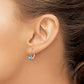 Round December/Blue Topaz Leverback Earrings - WBC